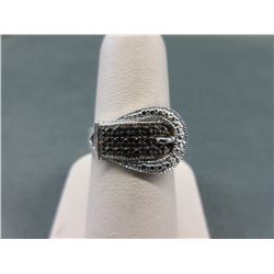 New Genuine Black Diamond Belt Buckle Ring
