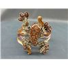 Image 1 : Gold Tone Crystal Studded Frog Bangle Bracelet