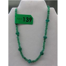 Genuine Emerald Strand Necklace