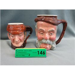 2 English Lancaster character mugs