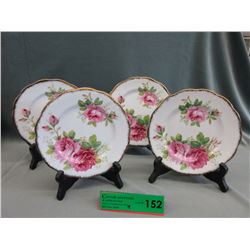 4 Royal Albert 6" side plates