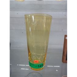 Yellow Art Glass Vase