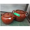Image 1 : 2 "Sunburst" bean pots with lids