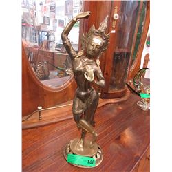 19" Brass oriental sculpture
