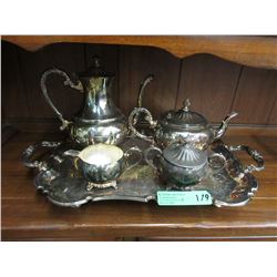 Silver plated WM.A Rogers Tea Set