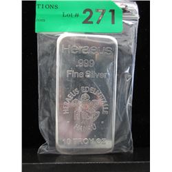 Older 10 Troy Oz. German Mint .999 Silver Bar