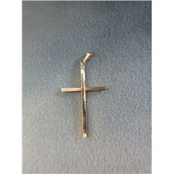 10KT Yellow Gold Cross-Shape Pendant.