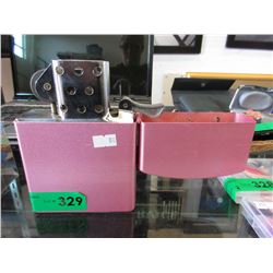 Large pink "Zippo Style" lighter - used