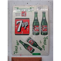 Paper 7-Up advertising sign