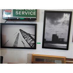 2 Framed construction prints