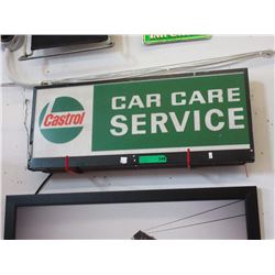 Castrol electric advertising sign - used