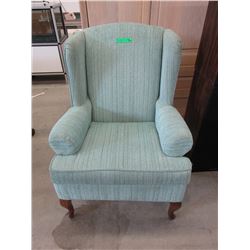 Upholstered wing back chair - used