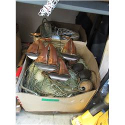 2 Large boxes of fish floats & net