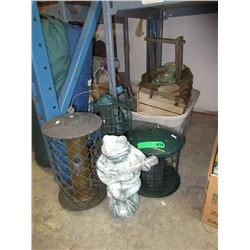 Garden decorations & bird feeders - used