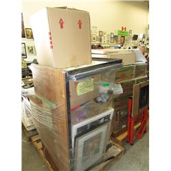 Wrapped skid of used household goods