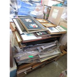 Skid of framed artwork