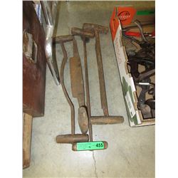 4 Vintage wood scrapers
