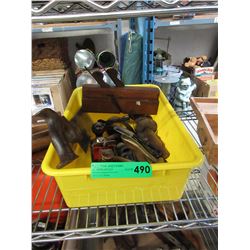 Small bin of vintage tools