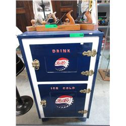 Vintage ice chest with Peps-Coal logos
