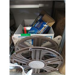 Used hose reel & Christmas lights