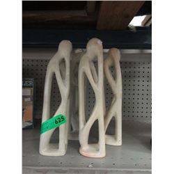4 New 12" soapstone sculptures