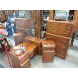 Vintage - Waterfall veneer dresser set