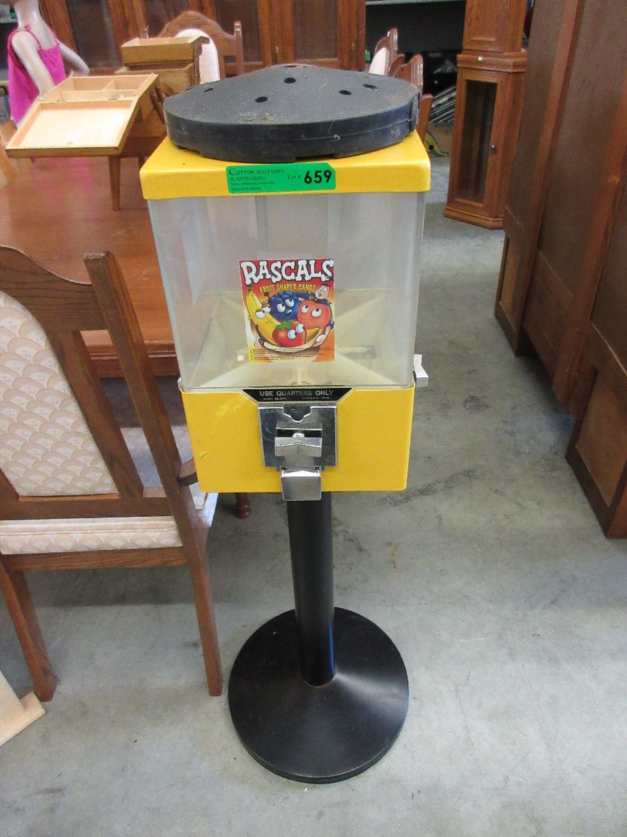 Coin operated candy machine used