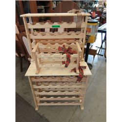 4 Pine wine racks - like new
