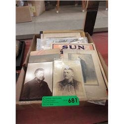 Box lot of vintage photographs & cabinet photos