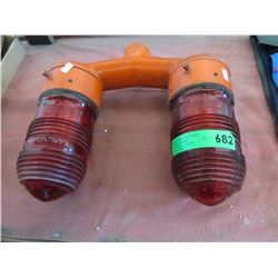 Vintage red runway lights