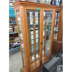 Oak display cabinet