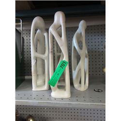 4 New 13" soapstone sculptures