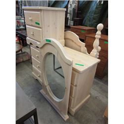 Twin size pine bedroom set