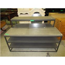 2 Metal shelves