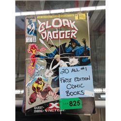 20 All #1 First Edition comic books