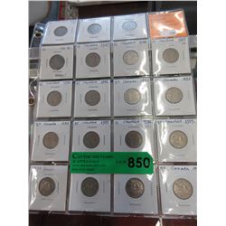 19 Canadian Nickels