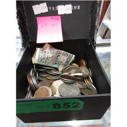 1.5 Pounds of assorted coins, tokens & currency