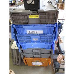 7 Plastic Bins - used