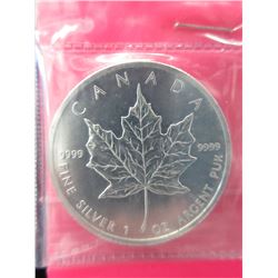 1 Ounce - .9999 Fine Silver Maple Leaf Coin - 2012