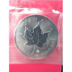 1 Ounce - .9999 Fine Silver Maple Leaf Coin - 2016