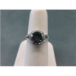 Round Mystic Topaz & Diamond Cocktail Ring