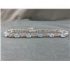 Image 1 : Blue Topaz & Diamond Tennis Bracelet