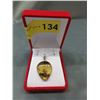 Image 2 : Huge - .925 Sterling Silver Amber Pendant & Chain