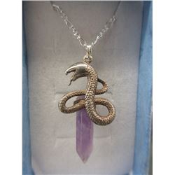Amulet Cut Amethyst Energy Healing Necklace