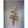 Image 1 : Amulet Cut Amethyst Energy Healing Necklace
