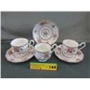 Image 1 : 3 Royal Albert "Petit Point" teacup & saucer sets