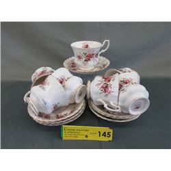 7 Royal Albert teacup & saucer sets