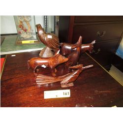 5 Solid wood carved ornaments