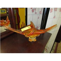 Mid-Century art glass centerpiece bowl
