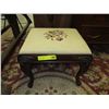 Image 1 : Tapestry top wood foot stool